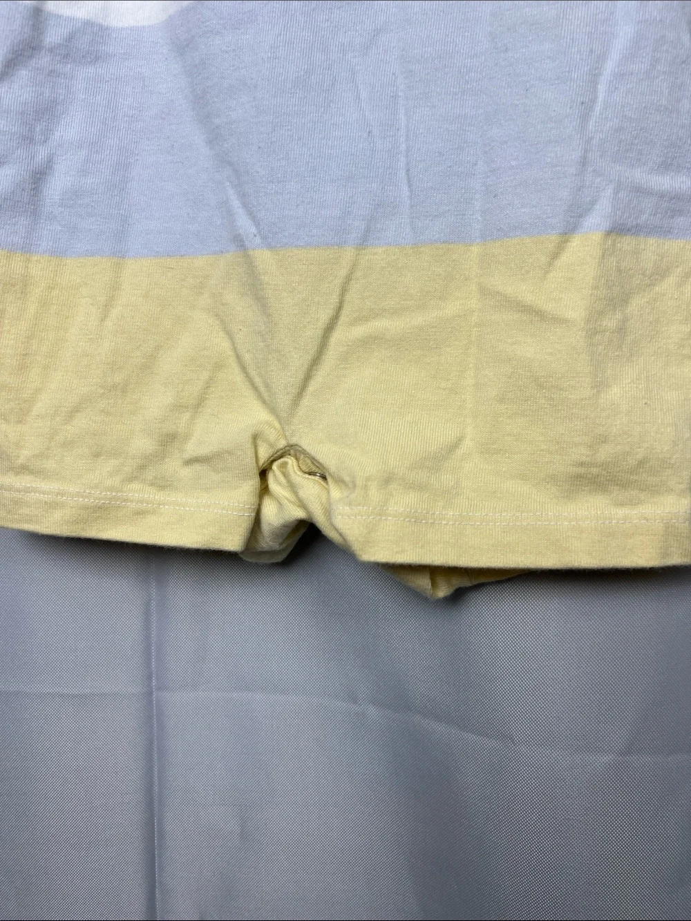 Ralph Lauren yellow blue and white cotton Polo color block romper size 9 months